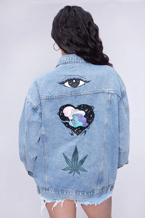 Eye Heart Denim Jacket - Image 2